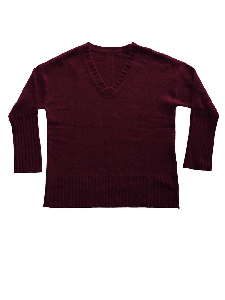Joyride Supply - Wholesale Knit Sweater - Women's - Cashmere Blend No.4 Boyfriend V-neck