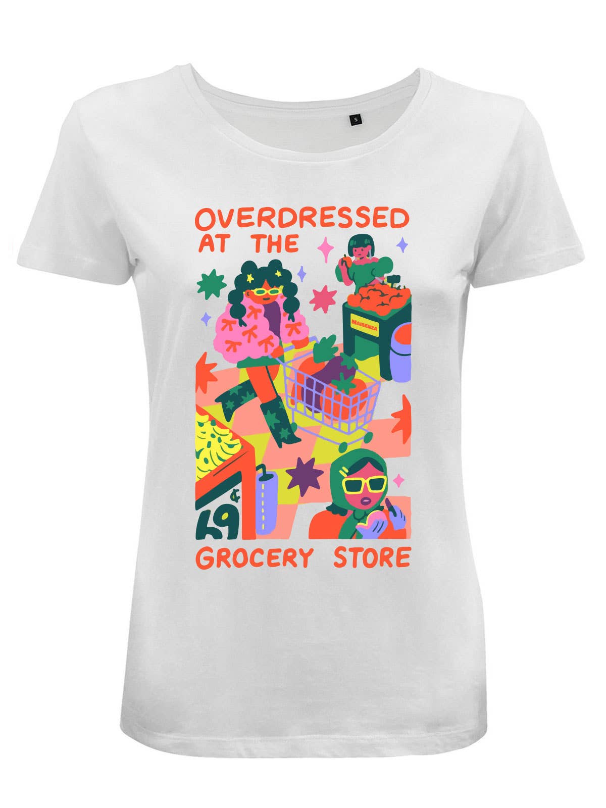 #MAISENZA - Wholesale Screen Printed T-Shirt - Women's - Printed T-shirt Woman - OverDressed at the grocery store0