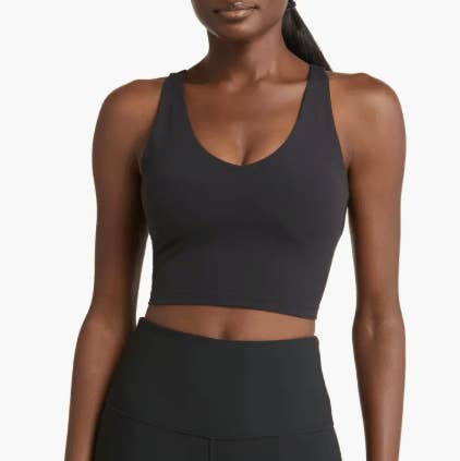 V Neck Organic Cotton Crop Tank for wholesale by Lezat