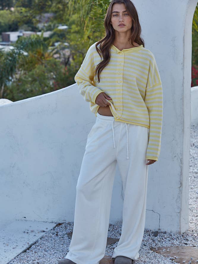 By Together - Wholesale Knit Sweater - Women's - W2537 | Knit Polyester Acrylic Striped Sweater Cardigan 8