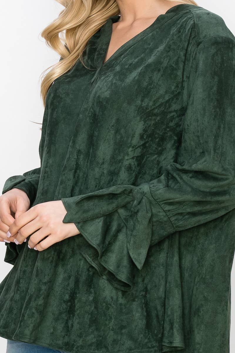 Joh Apparel - Wholesale Blouse - Women's - Abia Stretch Suede Top20