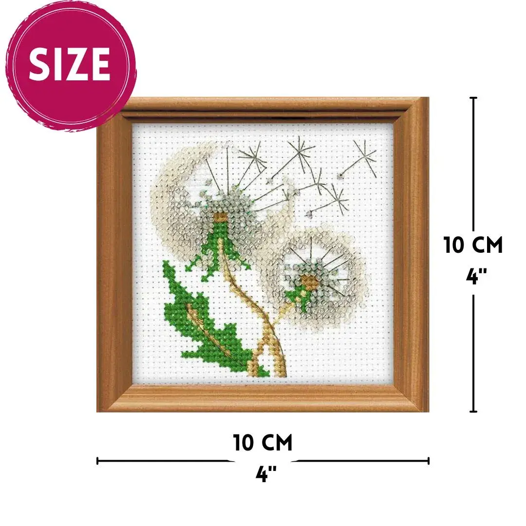 RIOLIS - Vente Accessoire de broderie/point de croix - Kit de Broderie au Point de Croix de Riolis 1319 Graines de Pissenlit1