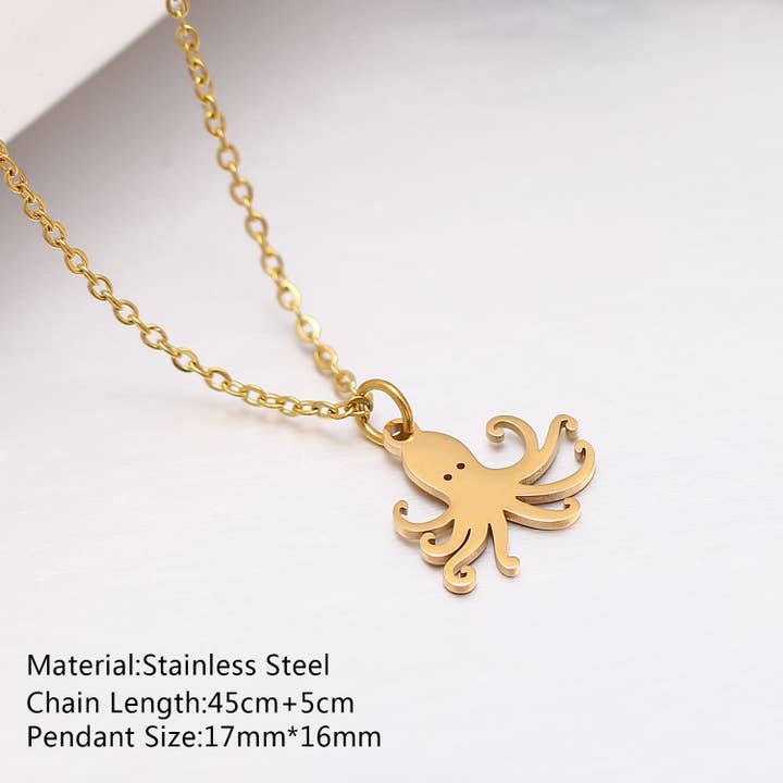 Gioiello da Spiaggia Animale Marino Polpo Vintage Oro - Minimalista per la vendita all'ingrosso da parte di Gemscape UK