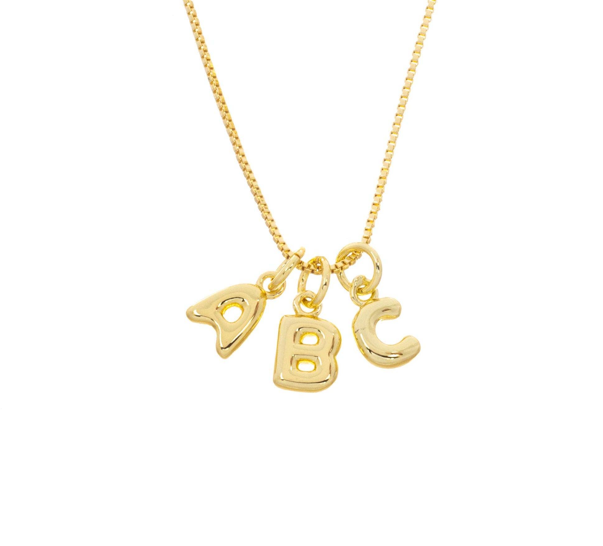 Jewel Pledge – wholesale Individual charm/pendant – Gold Balloon Alphabet Initial Letter Charm CPG823