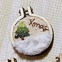 Quince Fables - Wholesale Ornament - Embroidered Christmas Ornaments With Wooden Frame 🪡