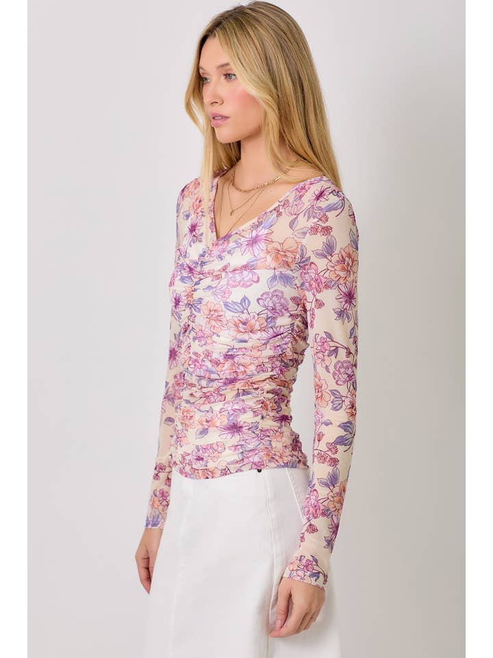 Mystree - Wholesale Blouse - Women's - 60527 Floral Ruching Top 8