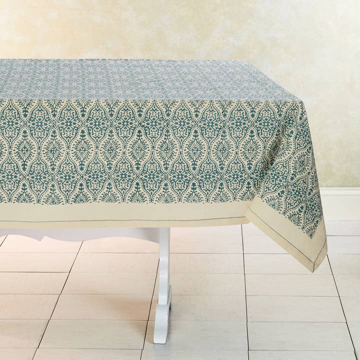 Baumwolltischdecke | Handblockdruck | Motive Nebel für den Großhandel von Sustainable Threads