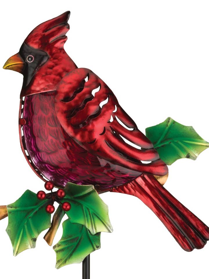 Cardinal Solar Stake for wholesale by Regal Art & Gift