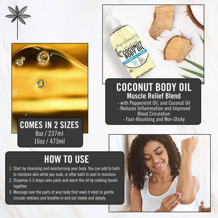 Kapuluan Coconut - Wholesale Bath/Body Oil - Kapuluan Massage Body Oil (Muscle Relief Blend)4