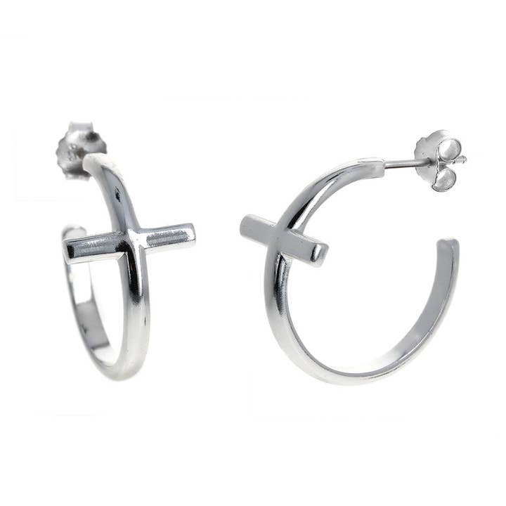 Cross Post Hoops für den Großhandel von Mayas Gems