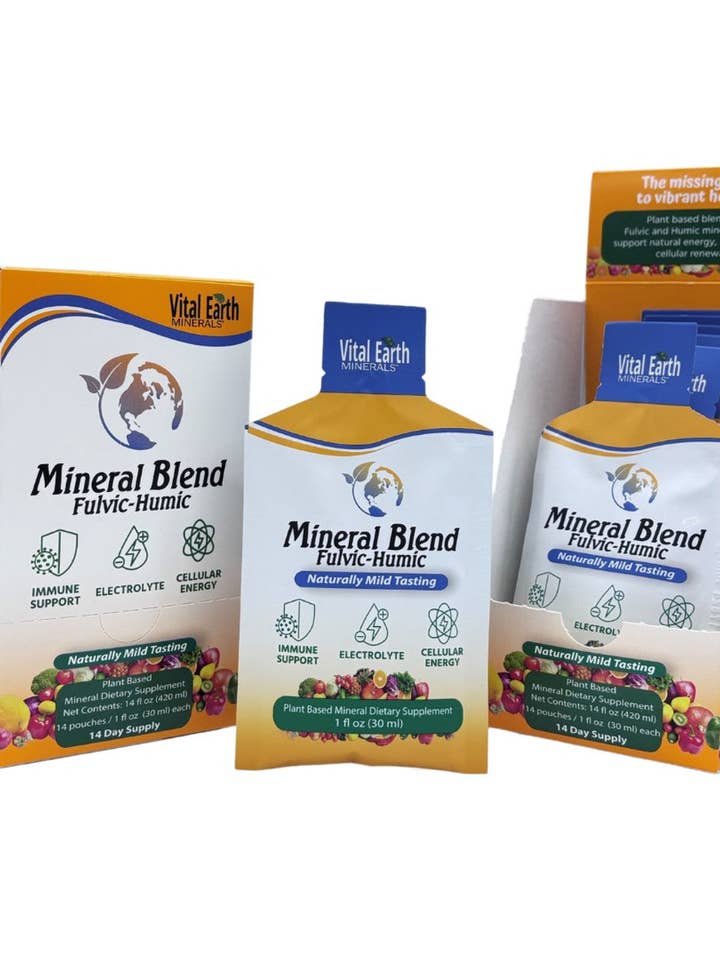 Sachets de Mélange Minéral Fulvique-Humique pour la vente par Vital Earth Minerals