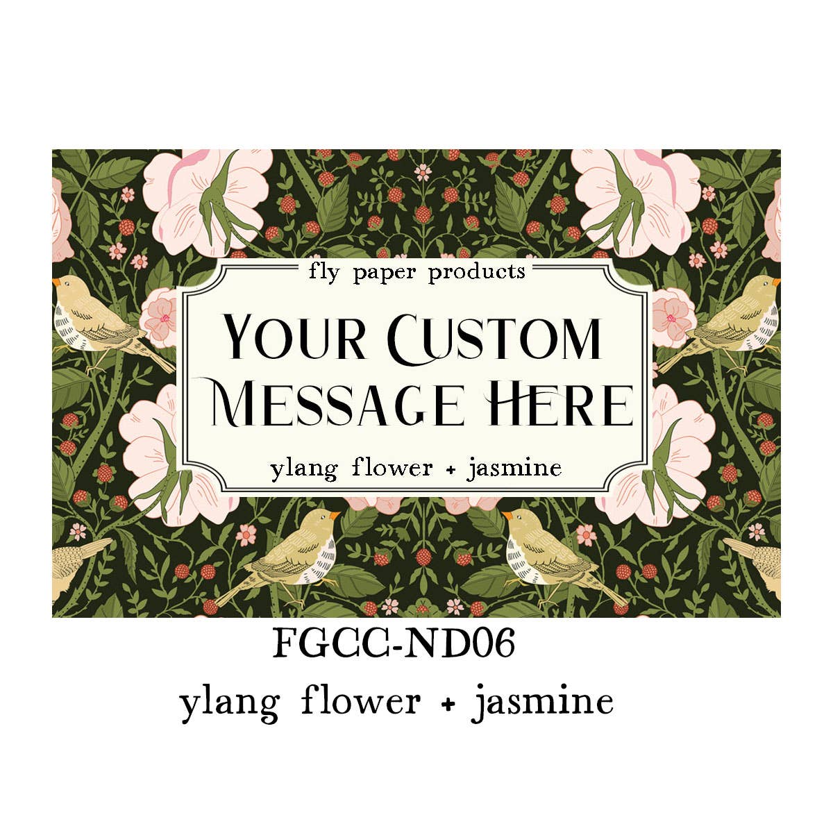 Fly Paper Products - Wholesale Jar/Filled Candle - Custom Name Drop William Morris 9 oz Candle  10