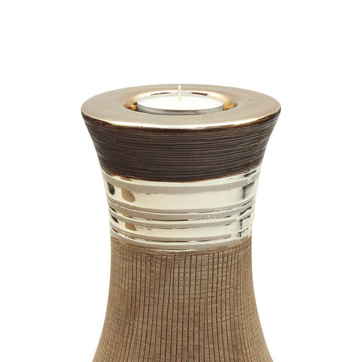 Ceramic tealight holder “Bradora” VE 6 for wholesale by Gilde Handwerk Macrander GmbH & Co. KG