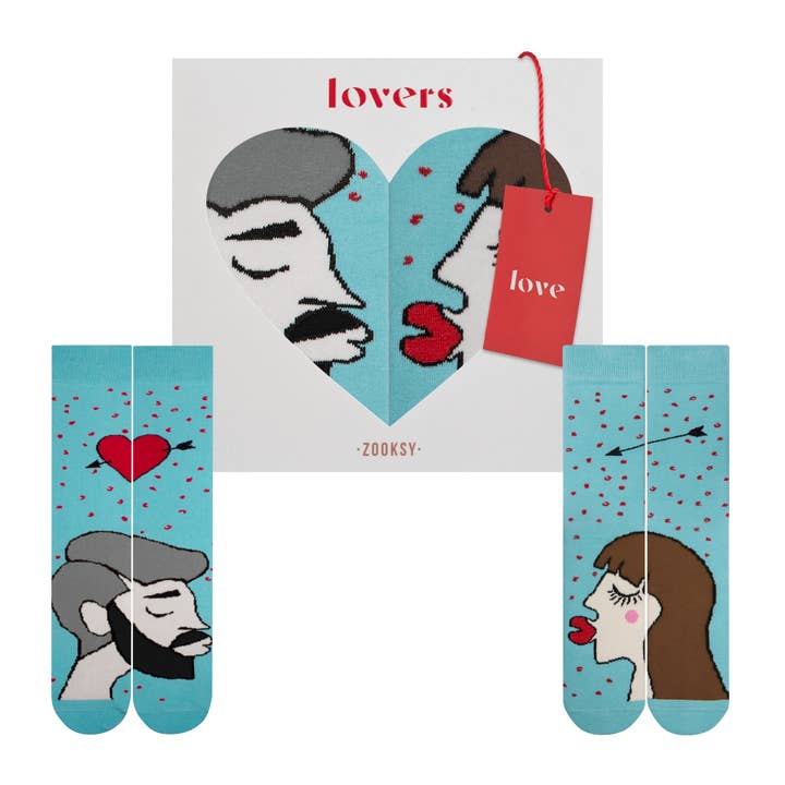 Meias Personalizadas - Castanhas e Pretas, Conjunto para Casais por atacado de ZOOKSY SOCKS