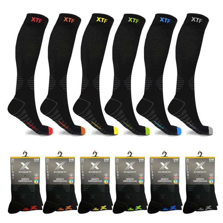 The American Gift Company (TAGCO) - Wholesale Socks - Unisex - KNEE-HIGH COMPRESSION SOCKS - ASSORTED DESIGNS