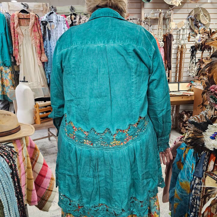 A Rare Bird Shop - Wholesale Dress - Women's - Teal Floral Dress5