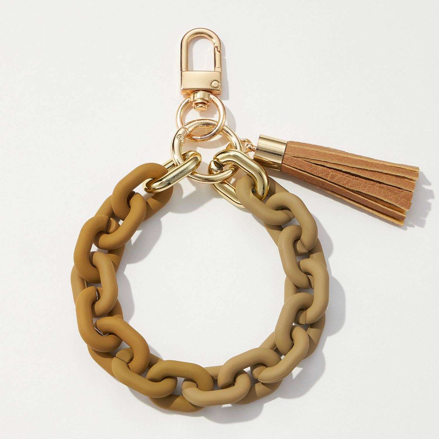 Lilla Haven - Wholesale Keychain Bracelet - Silicone Coated Matte Key Ring Bracelets with Leather Tassel3