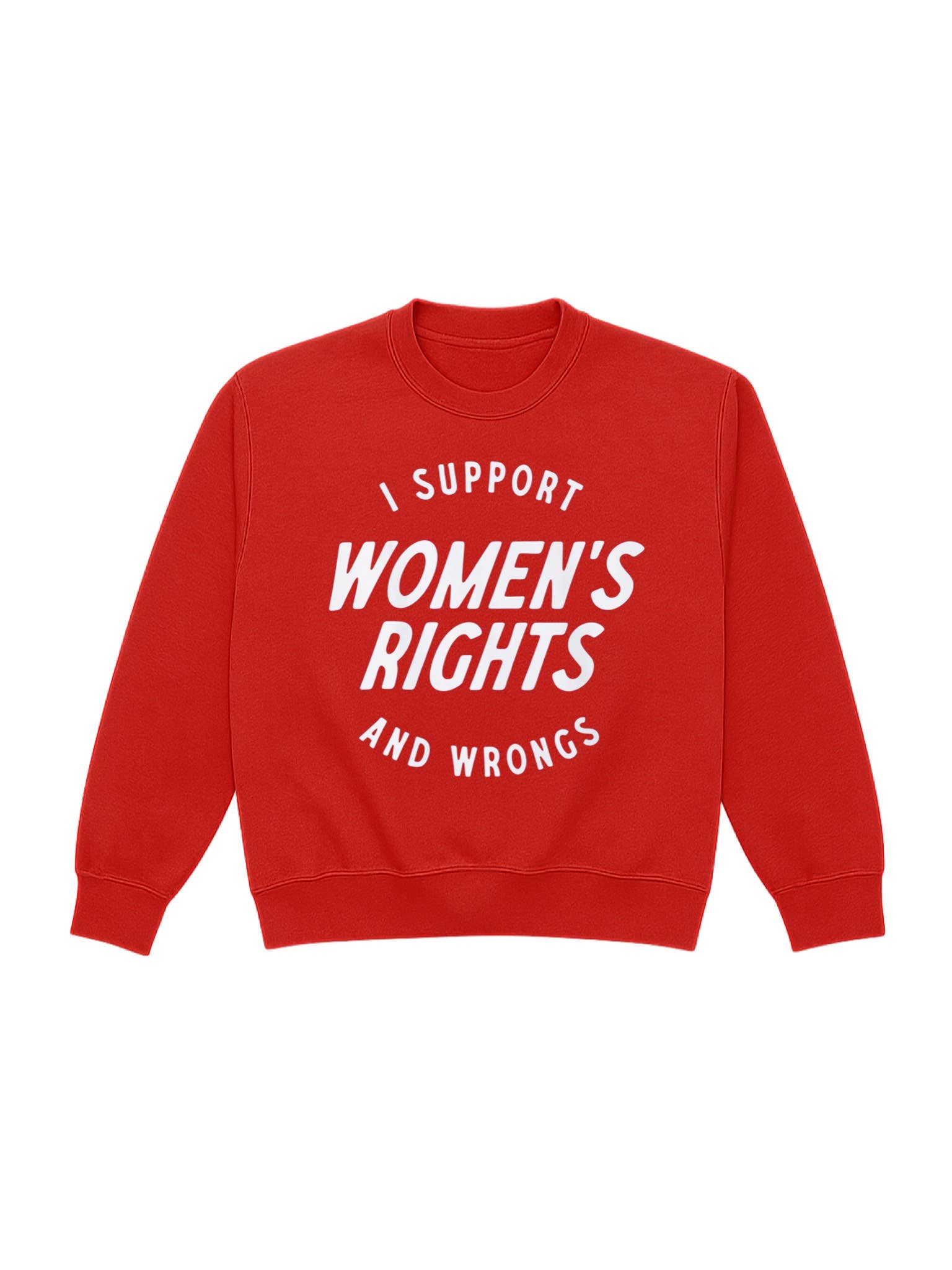 WE THE BABES - Wholesale Graphic Sweatshirt - Women's - I support women’s rights and wrongs Graphic Sweatshirt - Red1
