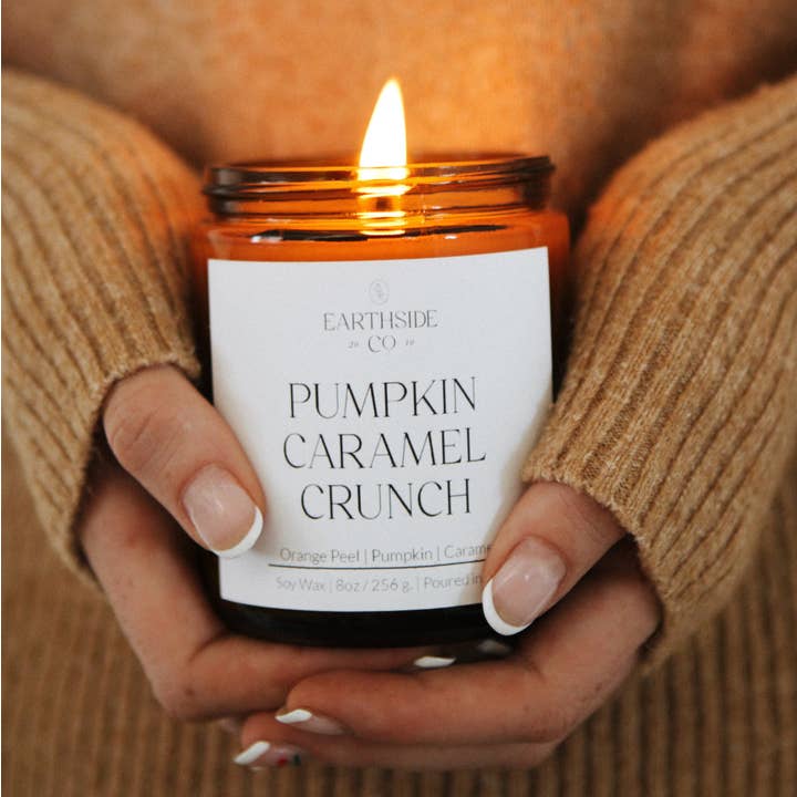 the earthside co - Wholesale Travel Candles - Pumpkin Caramel Crunch1
