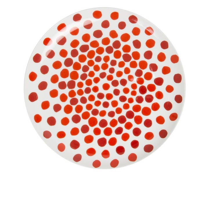 Bone China Plates: Red Dots X Louise Bourgeois for wholesale by Third Drawer Down USA