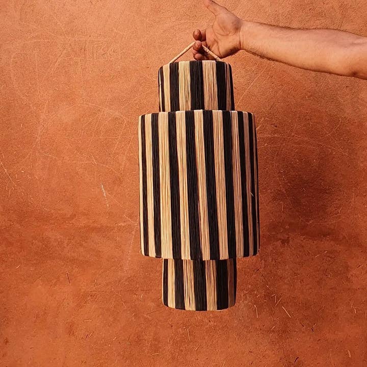 libitiishop - Vente Lustre/Suspension - suspension light rustic | suspension 60 cm- Raffia lampshade1