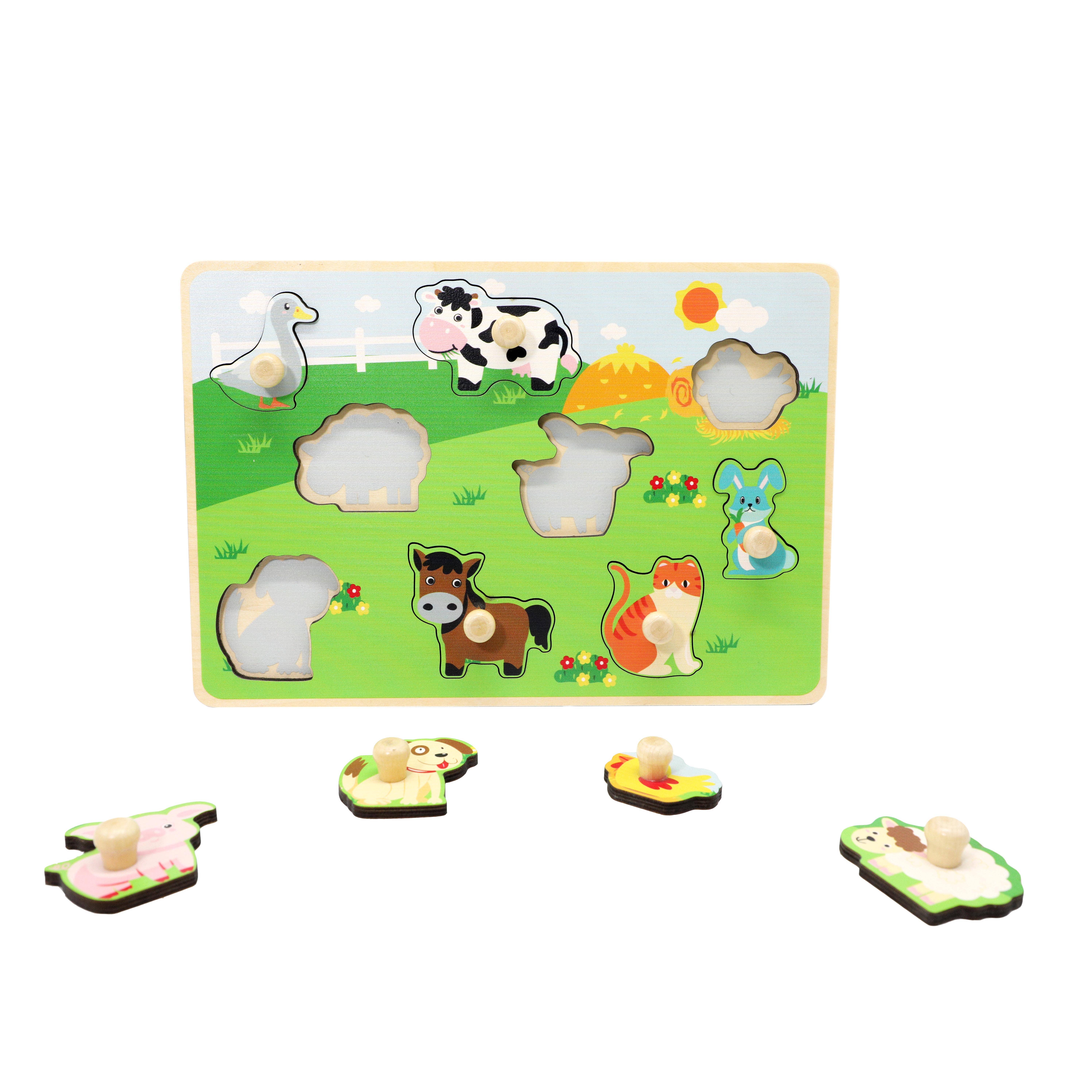 Leo & Friends - Vente Puzzle – enfant - Casse-tête Leo & Friends Farm Animal Peg pour 24 mois et plus5