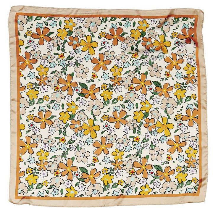 anbfashion - Wholesale Scarf - Women's - FLORAL PRINTED SILKY SCARF SPSS-27104