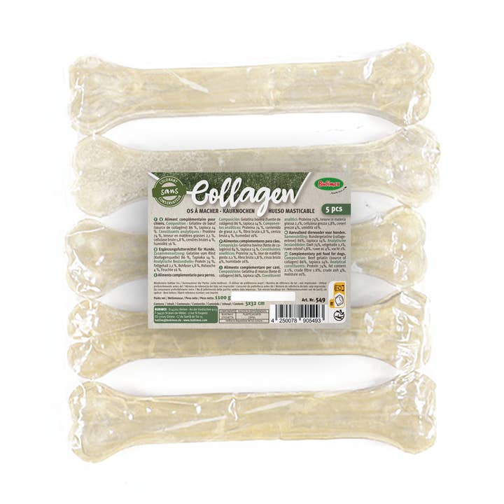 Huesos de colágeno 32cm (5u) para venta al por mayor de Bubimex
