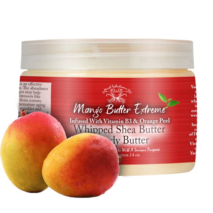 Beurre corporel au beurre de karité fouetté Mango Butter Extreme pour la vente par Yadain Cultural Solutions LLC.