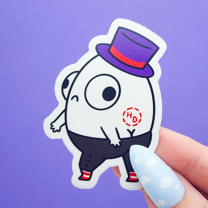 Humpty's Dumpy Vinyl Sticker for wholesale by Toku Arts