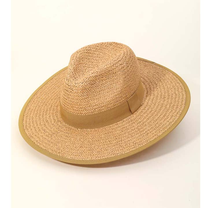 Anarchy Street - Wholesale Straw Hat - Women's - Straw Braided Ribbon Band Fedora Hat6