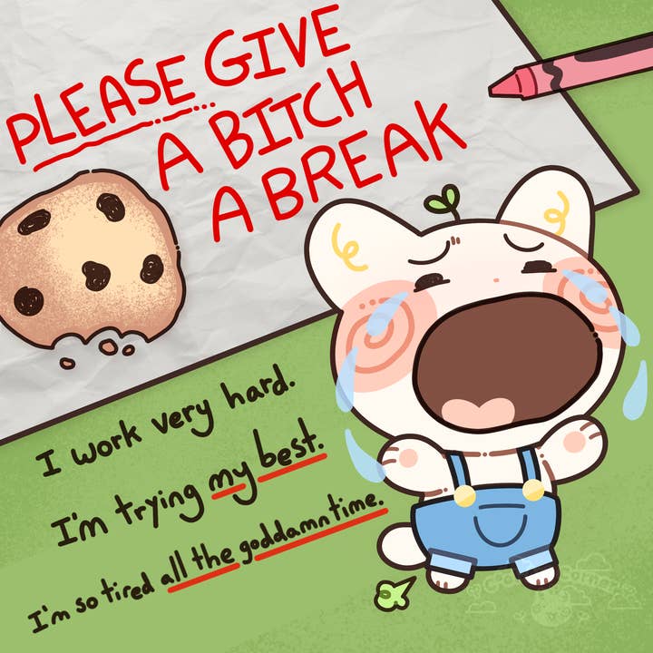 Cool Art Corner - Wholesale Sticker - Please Give A B*tch A Break Sticker