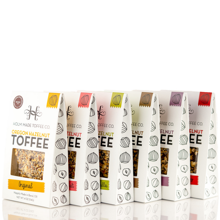 Holm Made Toffee Co. - Wholesale Toffee - Mix Case Classic Flavors - Oregon Hazelnut Toffee3