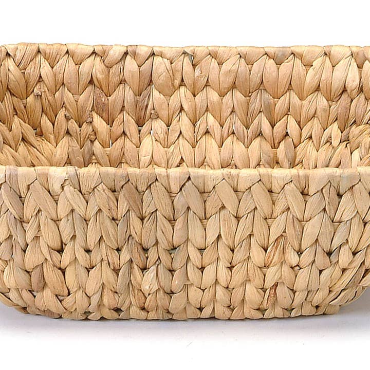 Bacon Basketware - Wholesale Basket - SQ Hyacinth Basket With Wood Handles