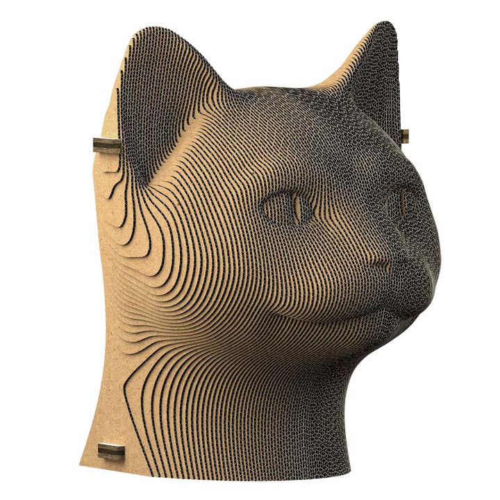 HARMANDI - Wholesale Beeldje/beeldhouwwerk - 3D kattenbeeld van karton om zelf in elkaar te zetten - HARMANDI