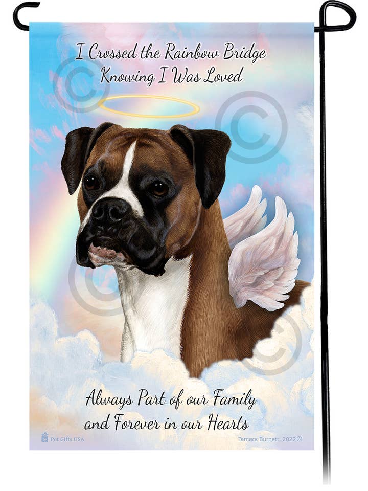 Boxer Fawn Uncropped Memorial Flag for wholesale by Pet Gifts USA, LLC