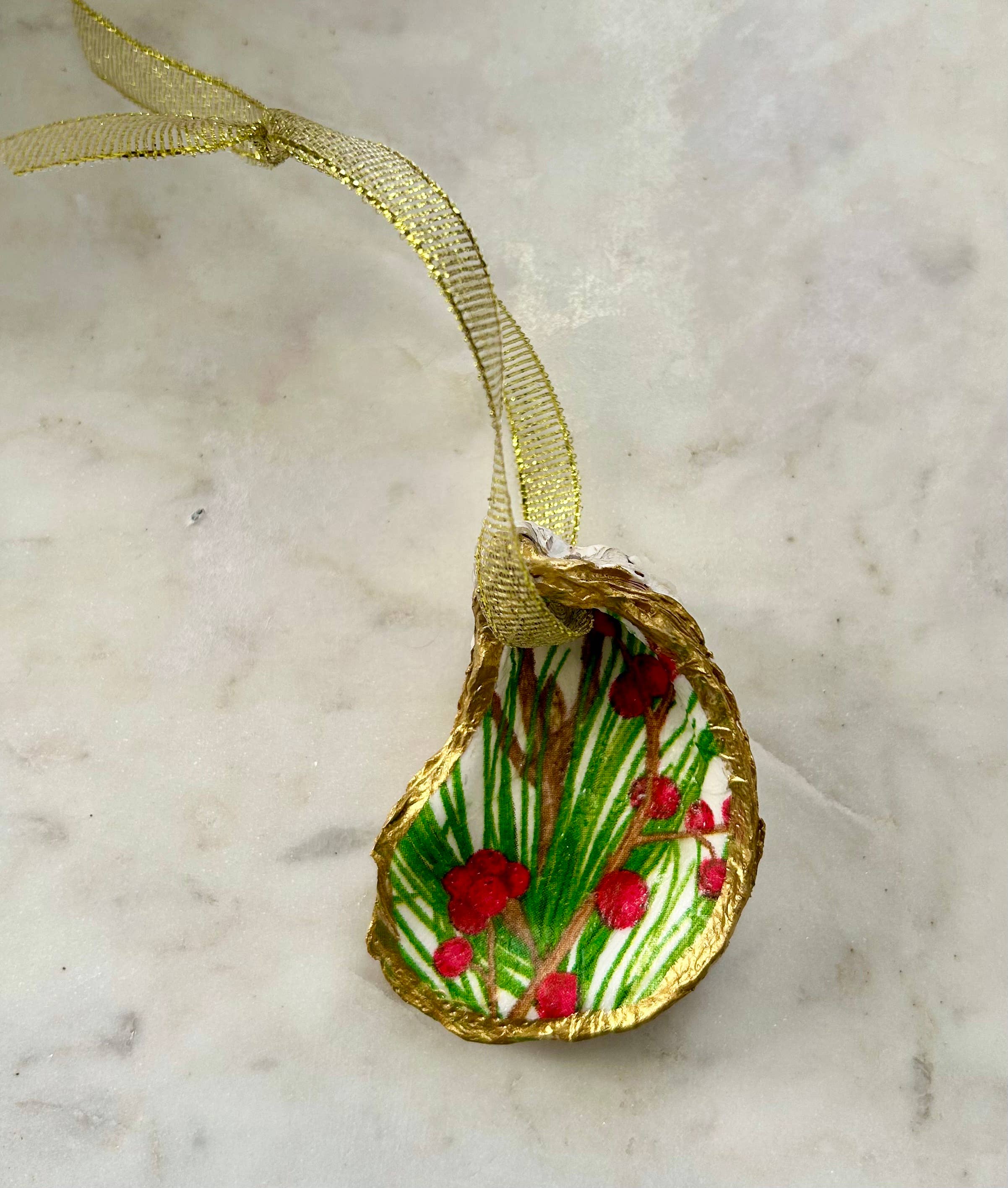 Del Mar Designs DC – Engroshandel Pynt – FERIE Østerskals Ornament-Mistelsten0