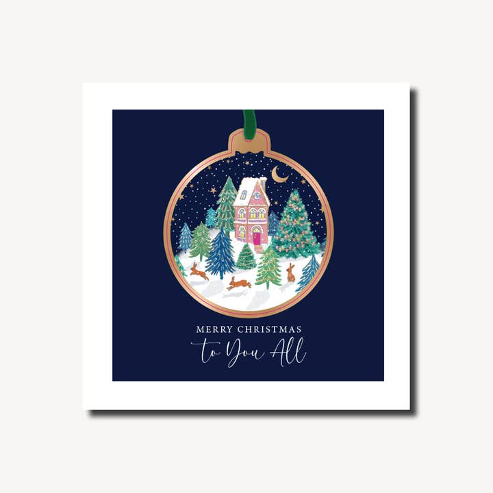 Decorazione del Paese delle Meraviglie | Meraviglia Invernale | Biglietto di Natale per la vendita all'ingrosso da parte di Marina B