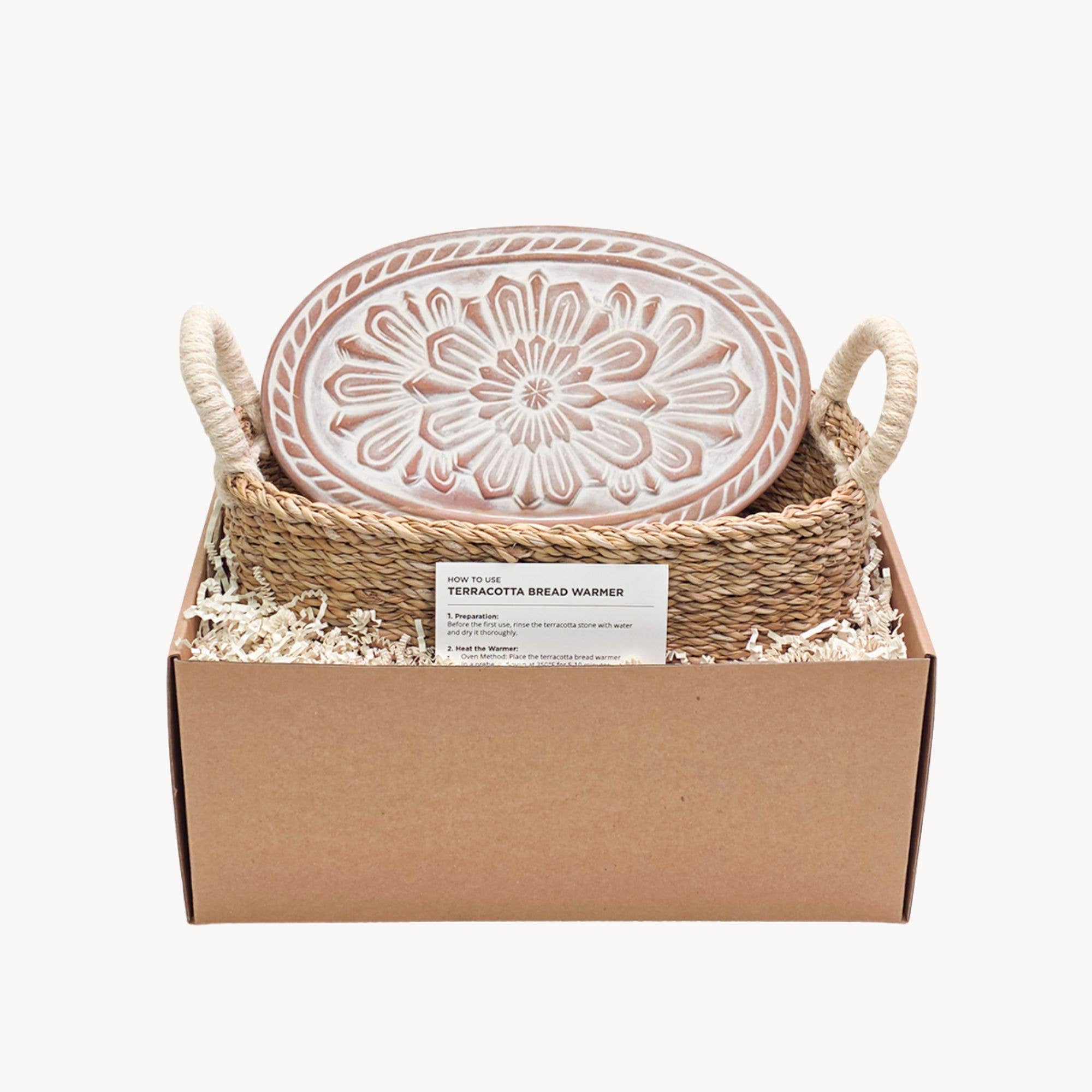 KORISSA – wholesale Baking dish – Handmade Bread Warmer & Wicker Basket - Flower2