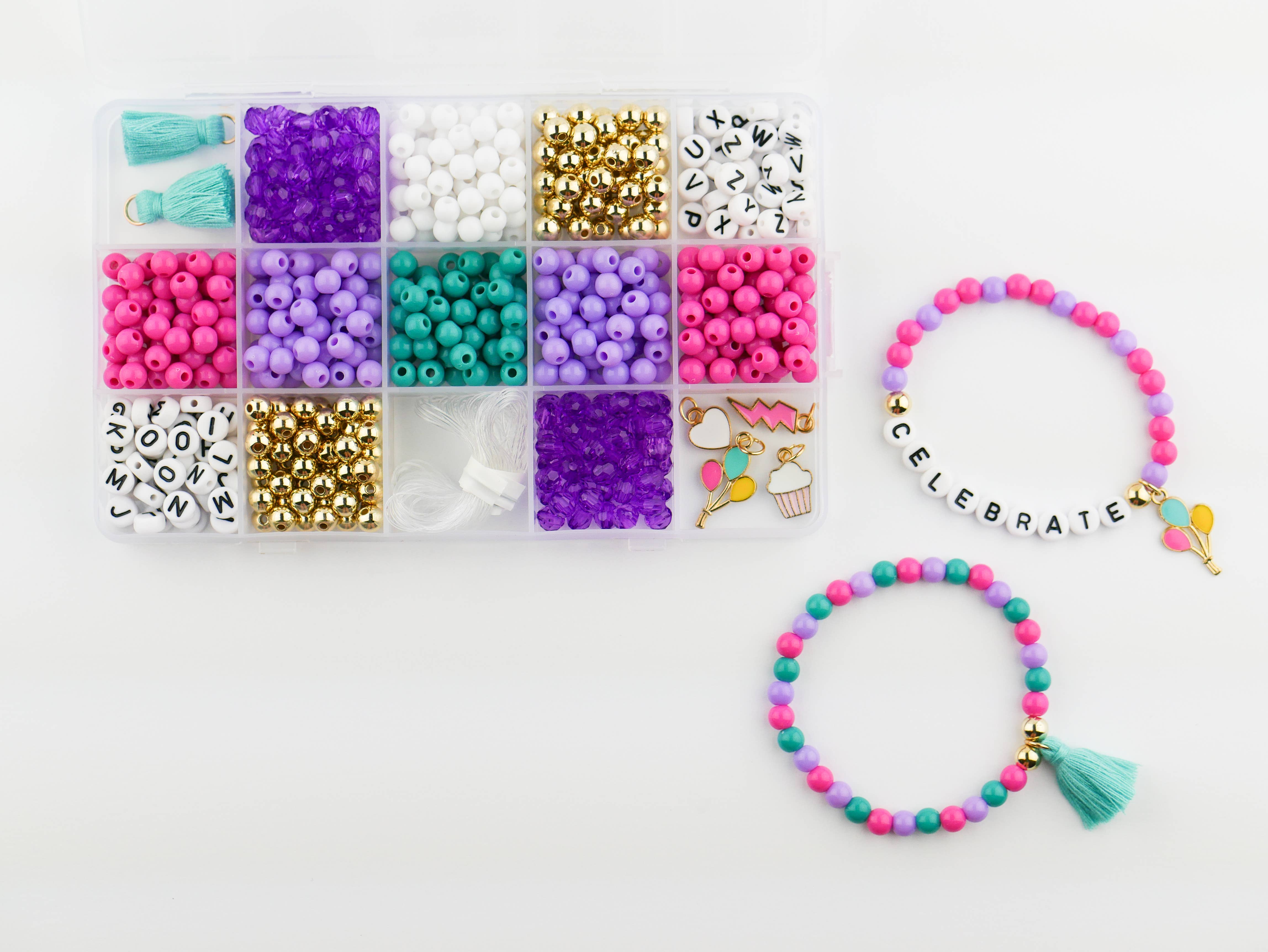 Stacked Sweetly - Wholesale DIY Jewelry - Kids - Birthday Wishes DIY Stretchy Bracelet Craft Kit Gift7