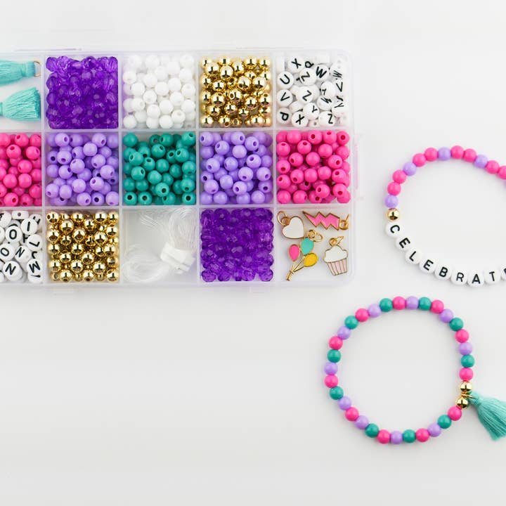Stacked Sweetly - Wholesale DIY Jewelry - Kids - Birthday Wishes DIY Stretchy Bracelet Craft Kit Gift7