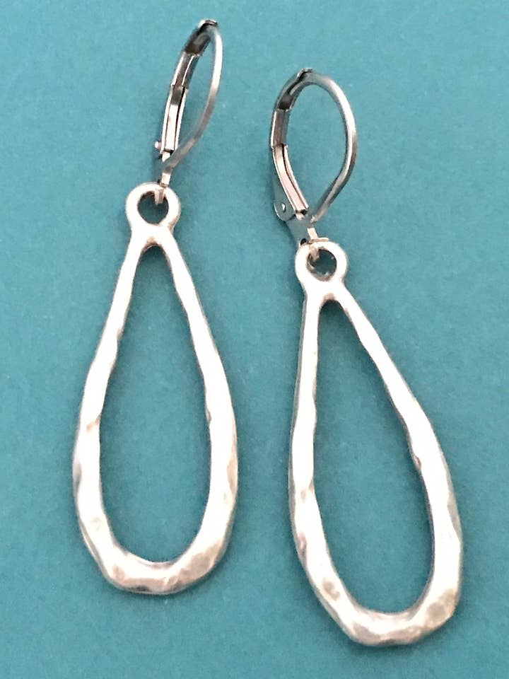 Silver Teardrop Earrings for wholesale by Dreamspirit