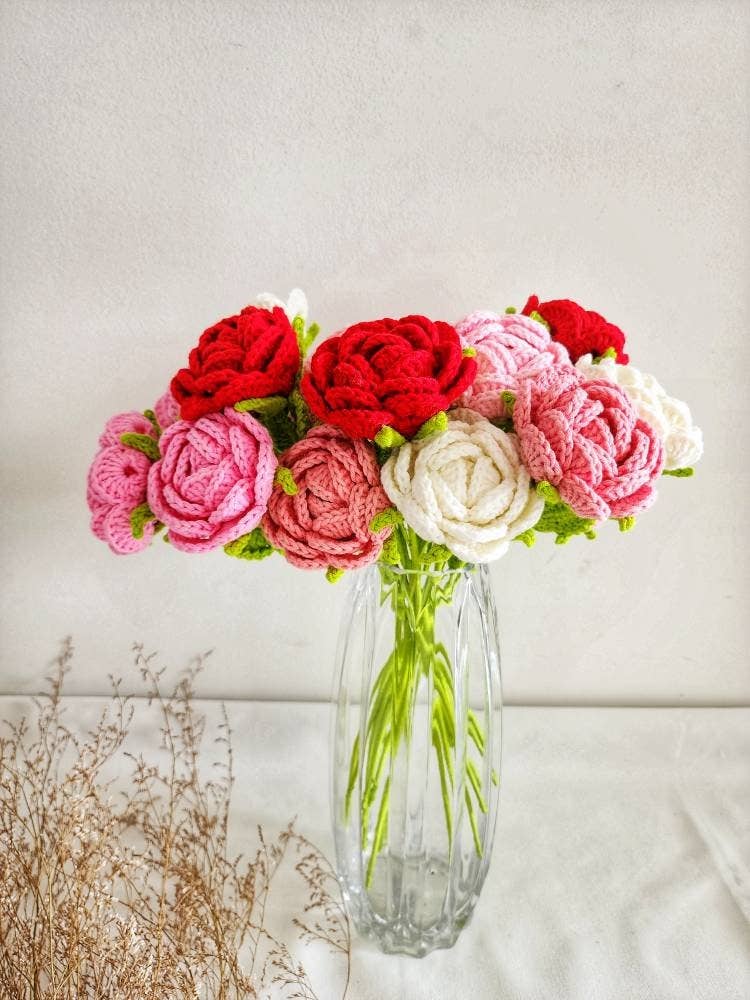 Quince Fables – Engroshandel Kunstige blomster – Hæklet David Austin rose6