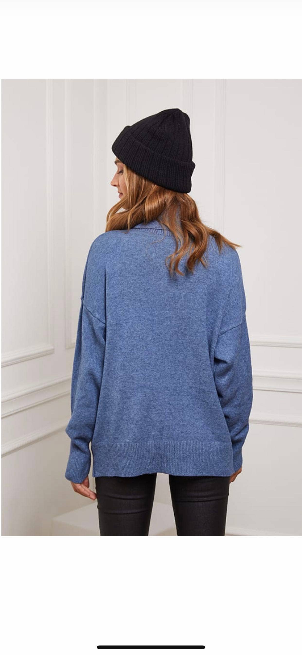 LÉA & LUC – wholesale Knitted jumper – Women′s – Turtleneck sweater with pockets REF. 003039