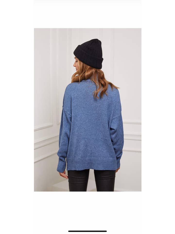 LÉA & LUC - Wholesale Knit Sweater - Women's - Turtleneck sweater with pockets REF. 003035