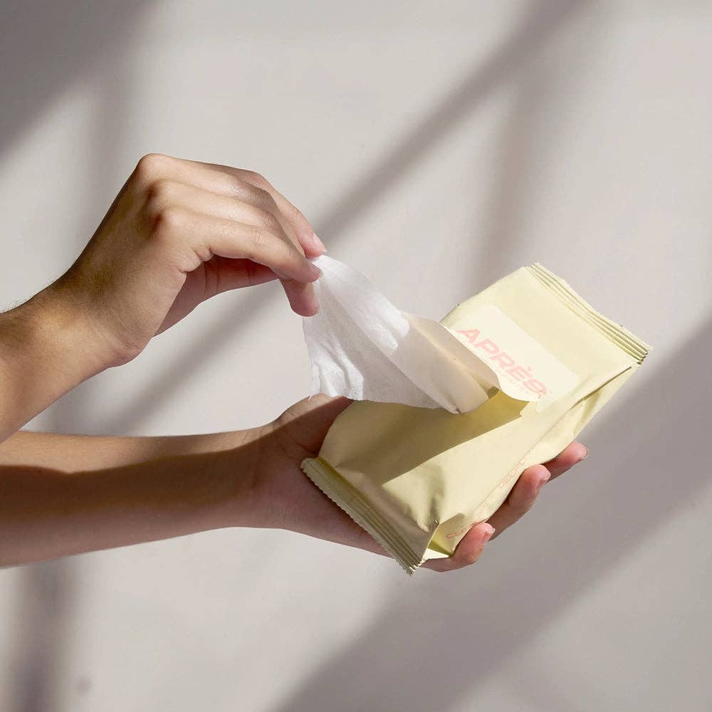 Après Beauty - Wholesale Face & Body Wipes - Cool + Glow Facial Towelettes Trio Pack7