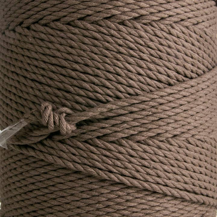 MB Cordas - Wholesale Cord - 3MM 3 Strand Twisted 1kg Macrame Cotton Cord BROWN 260-300m Macrame Rope 3 ply Craft String3