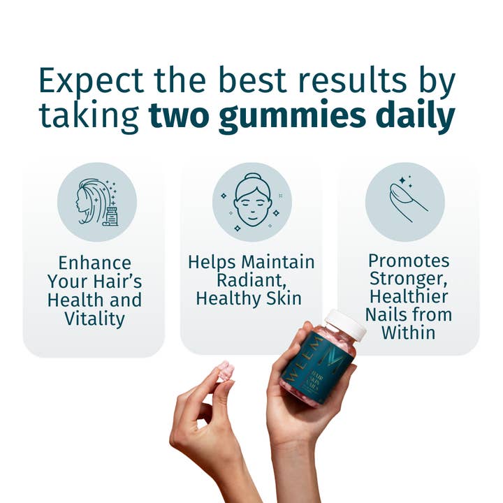 WEEM - Wholesale Oral Supplement/Vitamin - Hair, Skin & Nails Gummies – Grow Thicker, Fuller Hair1