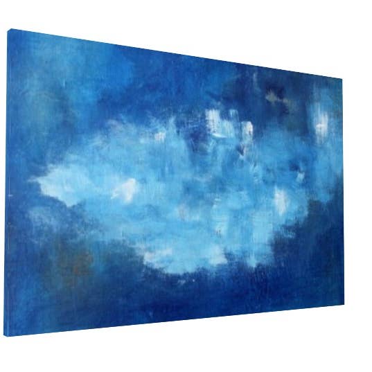 Large Abstract Canvas Giclee Print Navy Blue for wholesale by Abstract Art & Prints