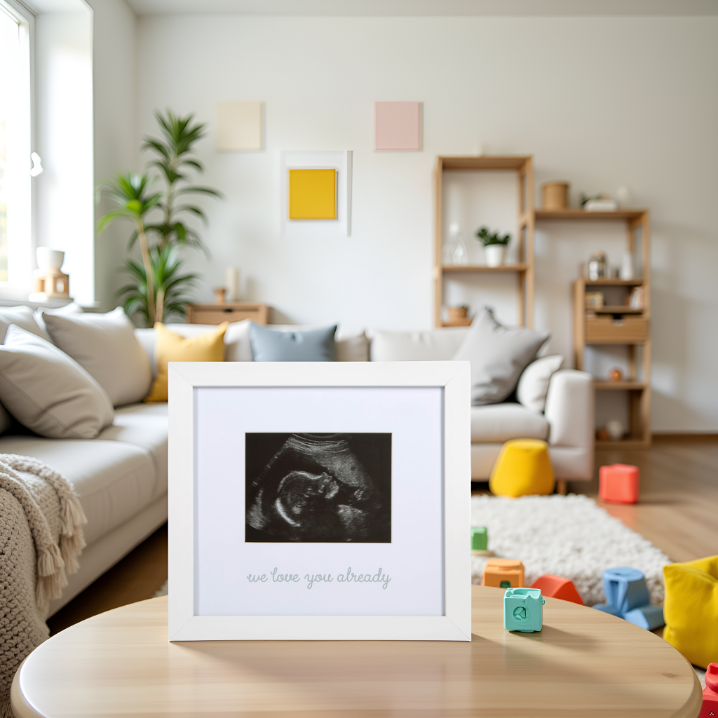 Kate & Milo - Wholesale Picture Frame - Kids & Baby - We Love You Already Sonogram Frame, White7